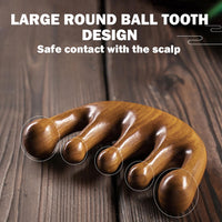 Wooden Scalp Massager - Handmade 100% Natural Green Sandalwood Wide Tooth Combs - Wood Massage Comb & Sandalwood Comb for Luxurious Hair Care