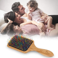BLACK EGG Boar Bristle Hair Brush for Women Men Kid, Soft Natural Bristles Brush for Thin and Fine Hair, Restore Shine and Texture, Set includes Bamboo comb and 3 hair ties, Excellent Gift Idea