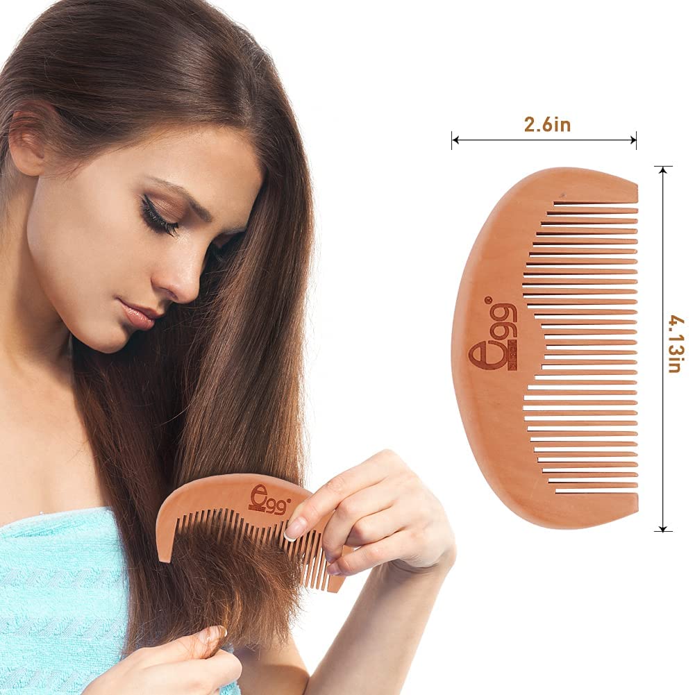 BLACK EGG Boar Bristle Hair Brush for Women Men Kid, Soft Natural Bristles Brush for Thin and Fine Hair, Restore Shine and Texture, Set includes Bamboo comb and 3 hair ties, Excellent Gift Idea
