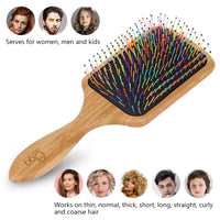 BLACK EGG Boar Bristle Hair Brush for Women Men Kid, Soft Natural Bristles Brush for Thin and Fine Hair, Restore Shine and Texture, Set includes Bamboo comb and 3 hair ties, Excellent Gift Idea